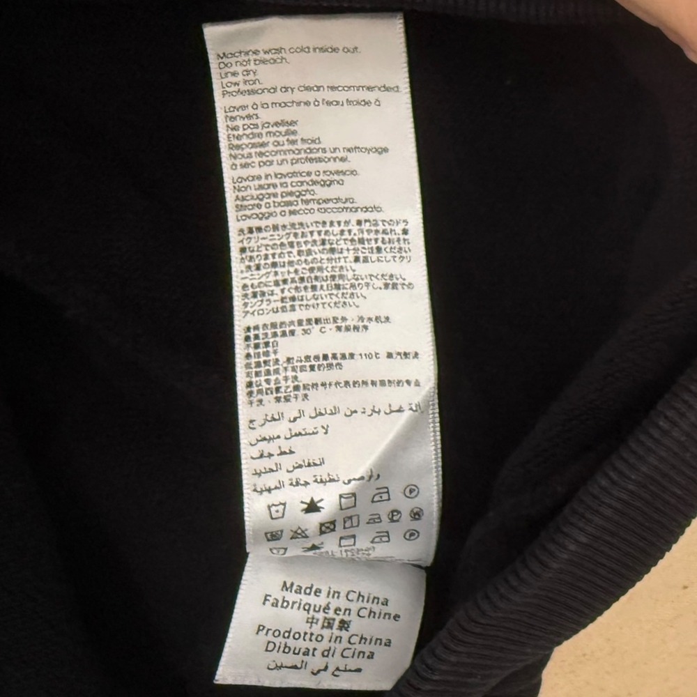 3.1 Phillip Lim Sweatshirt Mens M Black Mock Neck Metal Logo Cotton Heavyweight - Picture 9 of 9
